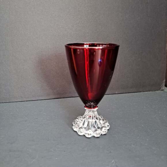 Anchor Hocking Ruby Red Boopie Glass 4.5" Wine Juice Goblet Berwick Vintage USA - Picture 1 of 6